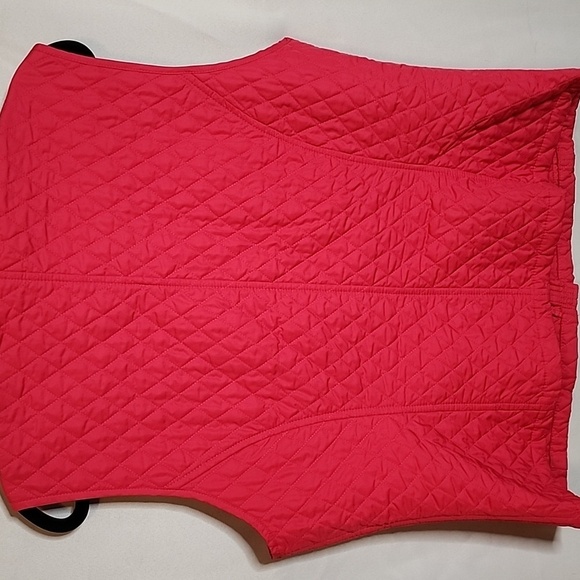 Talbots Pink Quilted zip-up vest size large - Picture 5 of 5